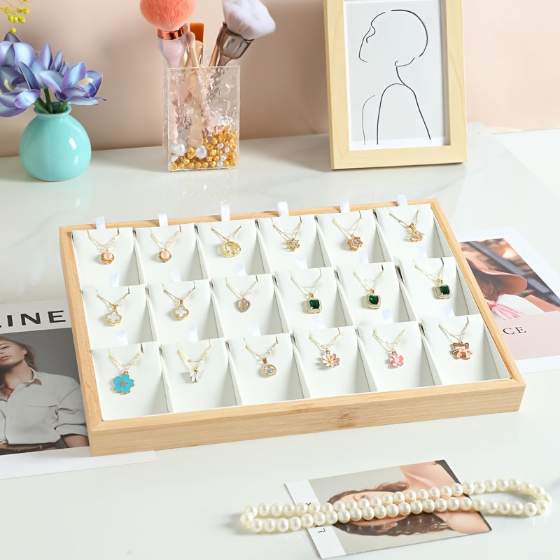 18 Compartments Stackable Jewelry Tray Storage Box, Jewelry Display Storage Box, Jewelry Display Stand, Jewelry Drawer Insert Divider for Earrings Necklace Rings Bracelets