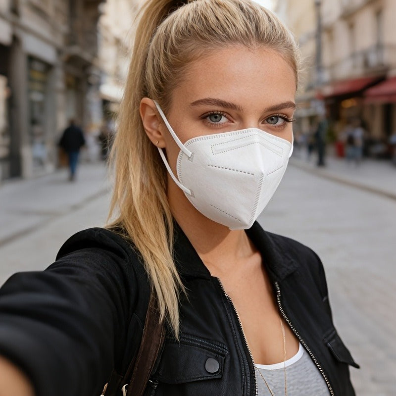 Individually Wrapped Disposable Face Masks Suitable for Most Face Shapes - Breathable Windproof Warmth Retention, Elastic Ear Loops & Comfortable Fit for Daily Use, Travel, School, Work - Individually Wrapped for Hygiene (No)