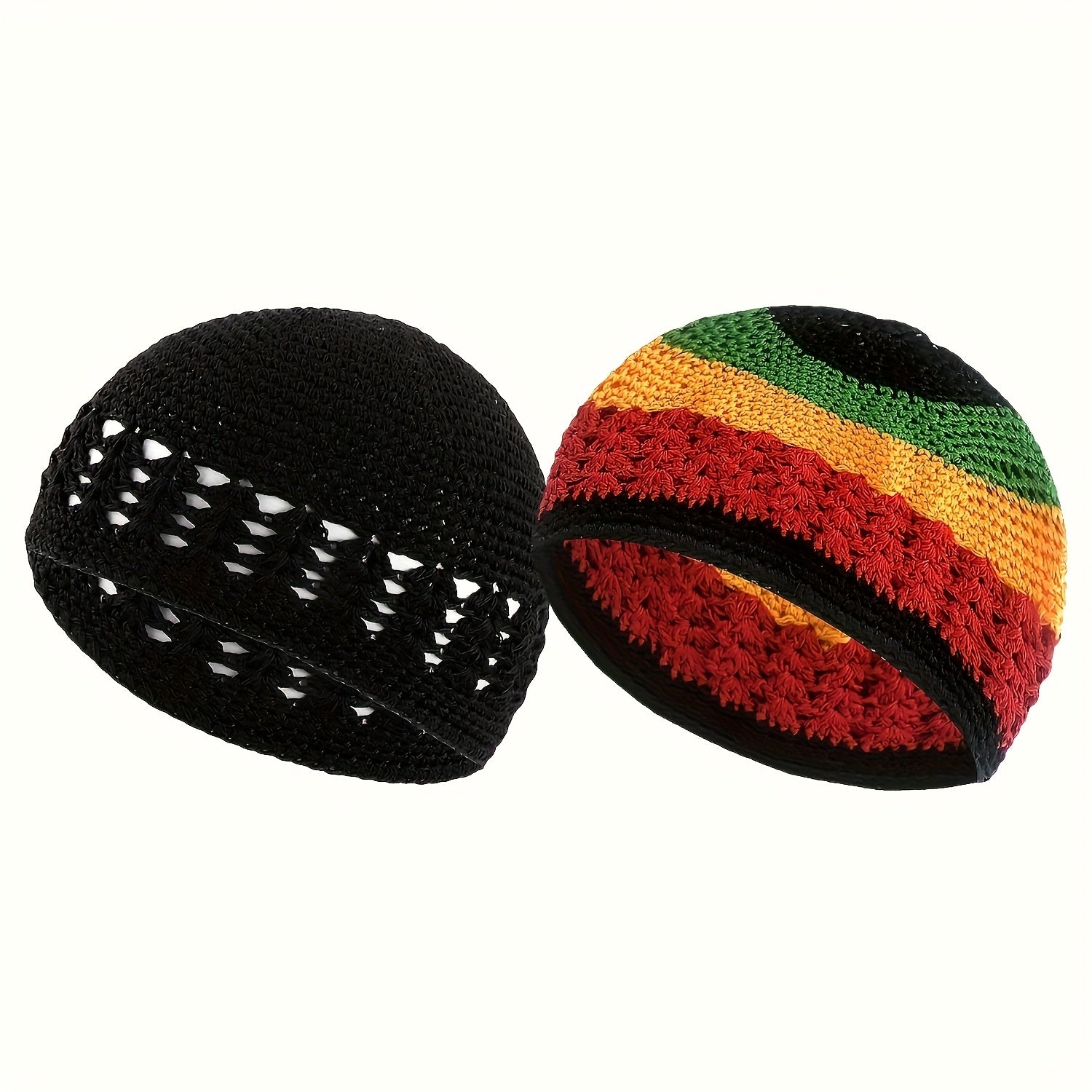 Set of 4 Unisex Beanie Caps Featuring a Thick Knit Design with a Hollowed-Out Wheat Ear Pattern, Made from Acrylic Material. These Skullies And Beanies Come in a Preppy Style with Solid Colors And Slight Stretch, Filled with Fiber for Added Warmth