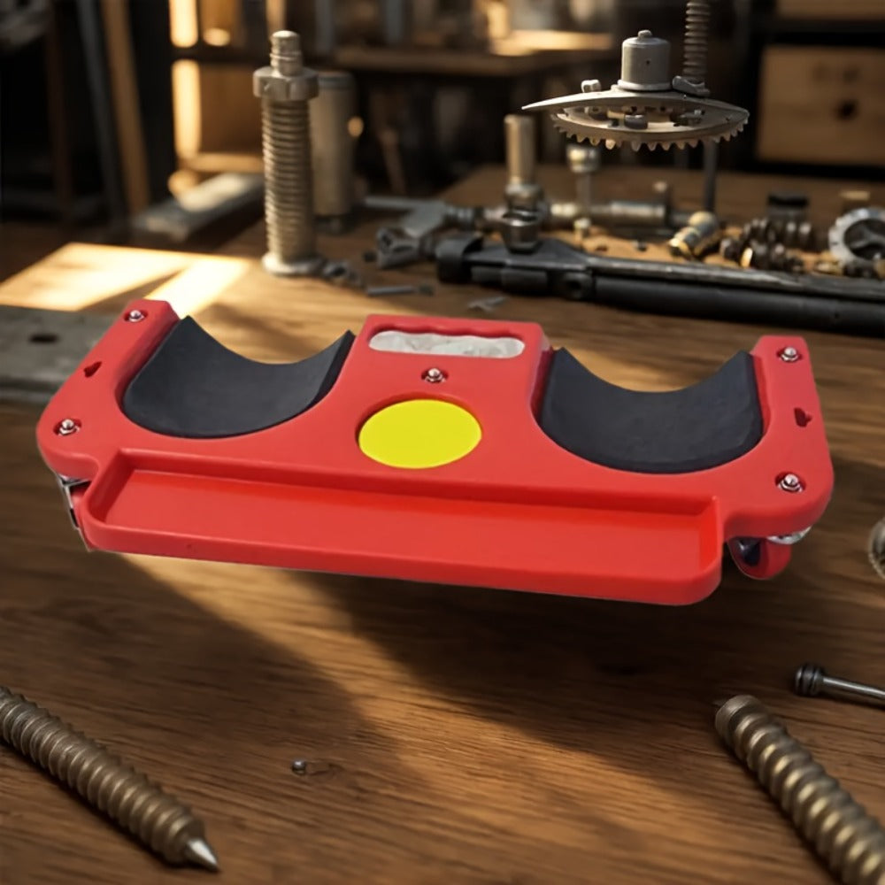 [With Wheels] 1pc Rolling Knee Pad Platform with Wheels, ABS Material, Multi-Function with Built-In Tool Tray, Comfortable Cushioned Kneeling Pad for Machine Workers, Carpenters, Flooring, And Car Repairs