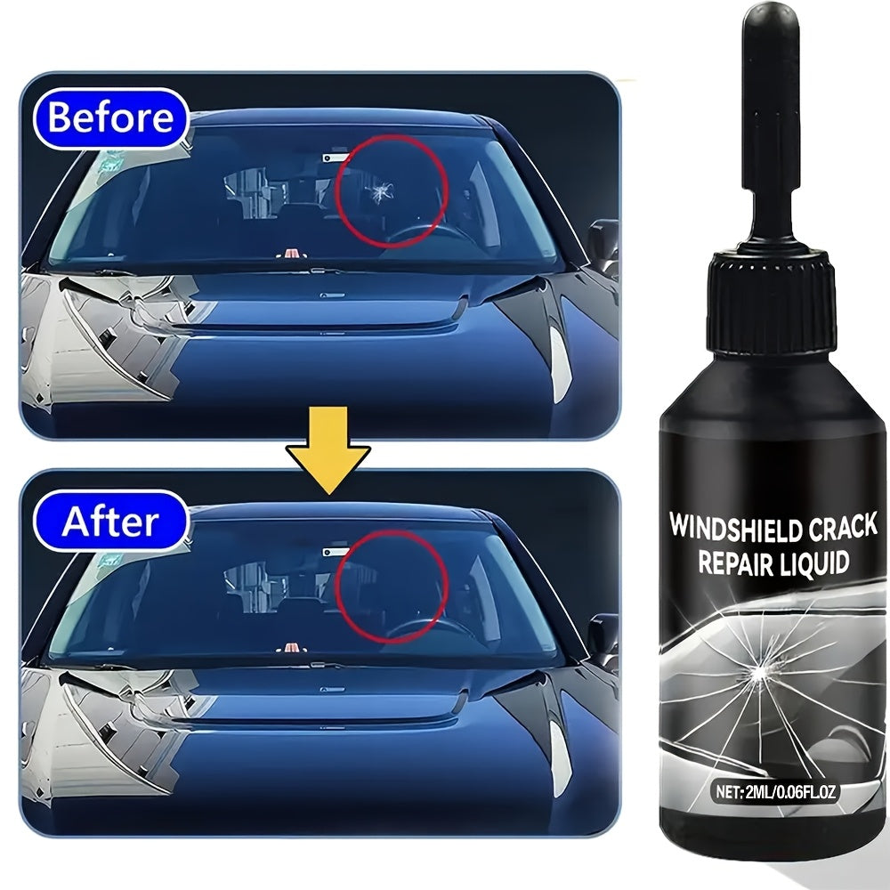 [Portable DIY Quick Fix] Windshield Repair Kit, 15-Minute Quick Fix, Nano Liquid Stops Spread, DIY And Save $250+. Works On Bullseye, Star Cracks, And Scratches. 2 Options-2-Pack Of Windshield Repair Fluid OR 2 Repair Fluids + 1 Suction Mount. Portable Bo