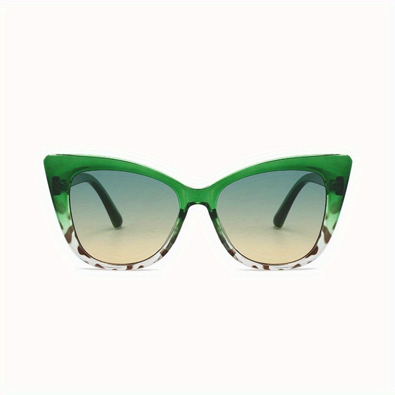 VIUIRNKA Women's Fashion Glasses, New Trendy Cat Eye Fashion Glasses, Luxury Y2K Inspired Design, Ideal for Beach Vacation Cruise And Social Party, with Protection Case And Essential Cleaning Cloth, Retro Charm