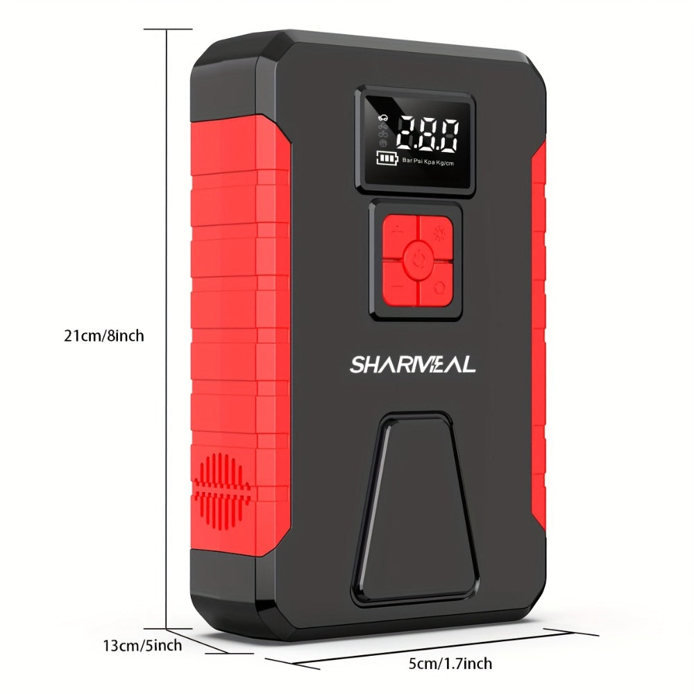 [Portable Jump Starter] 15000A-19000A Peak 350PSI 12V 17-in-1 Portable Jump Starter with Air Compressor Jump Starter, Car Battery Charger, Car Jump Starter with Air Compressor, Jump Starter Para, Car Accessories Tools, LED Light, Battery Charger, Cart Bat