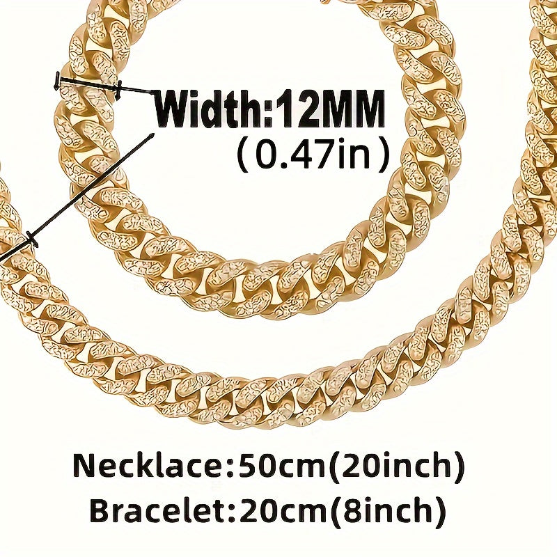5pcs Luxury Watch And Jewelry Collection for Both Men And Women - Features a Quartz Wristwatch, Cuban Link Necklace, Bracelet, Ring, And Cross Pendant - an Ideal Gift for Christmas