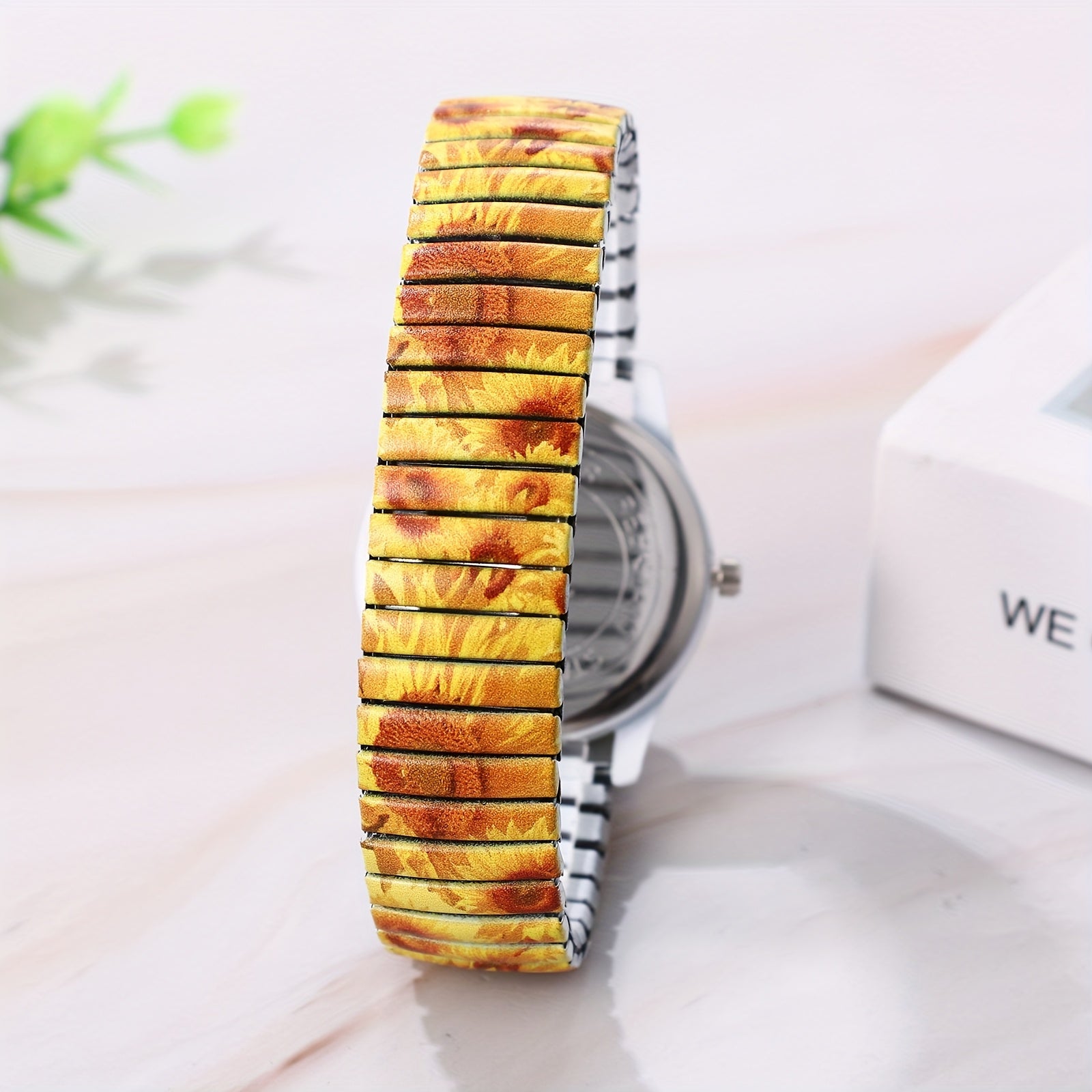 Bohemian Analog Quartz Watch, Men'S And Women'S Printed Wristwatch, Starry Sunflower Tree of Life Stretch Band, Large Arabic Numerals Scale Dial, Clear And Easy to Read, Easy to Wear, Valentine'S Day Christmas Birthday Gift