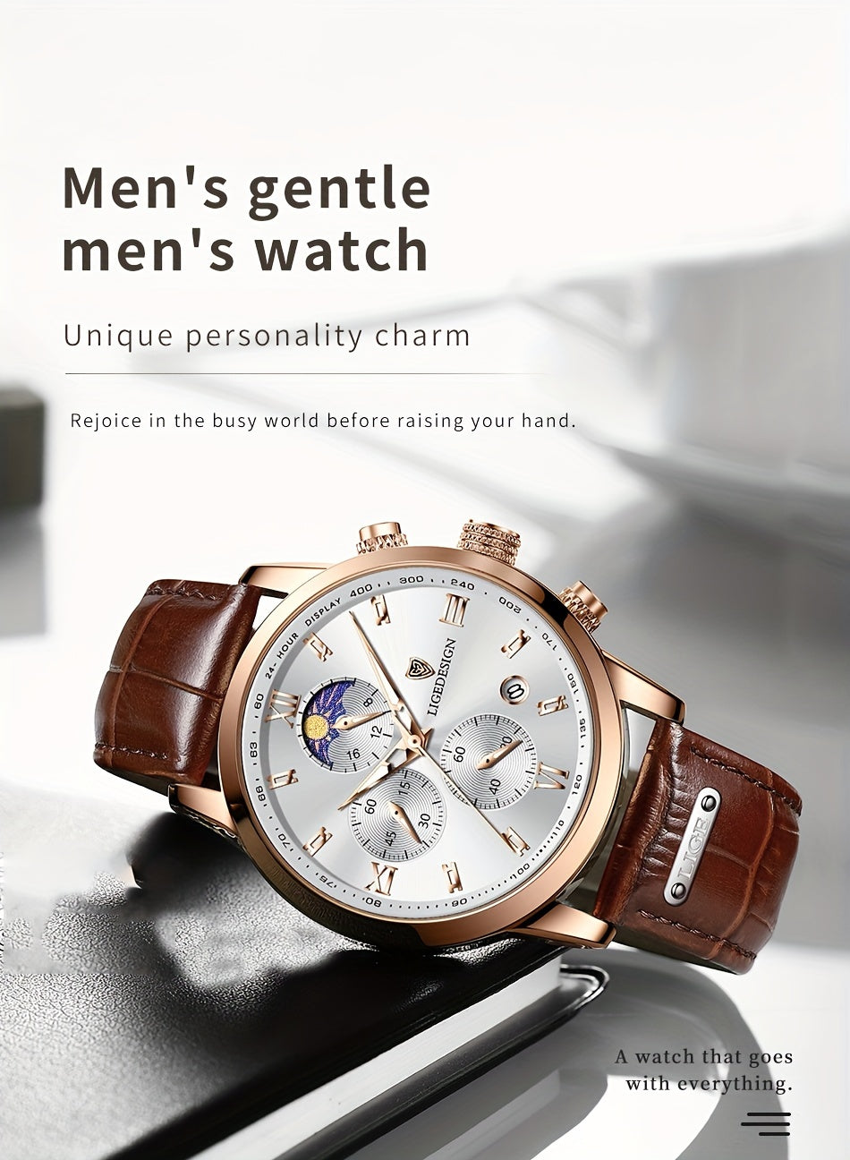 Sport Waterproof Men'S Quartz Watches, Chronograph Luminous Calendar Student Watch, Halloween Gift For Women And Men