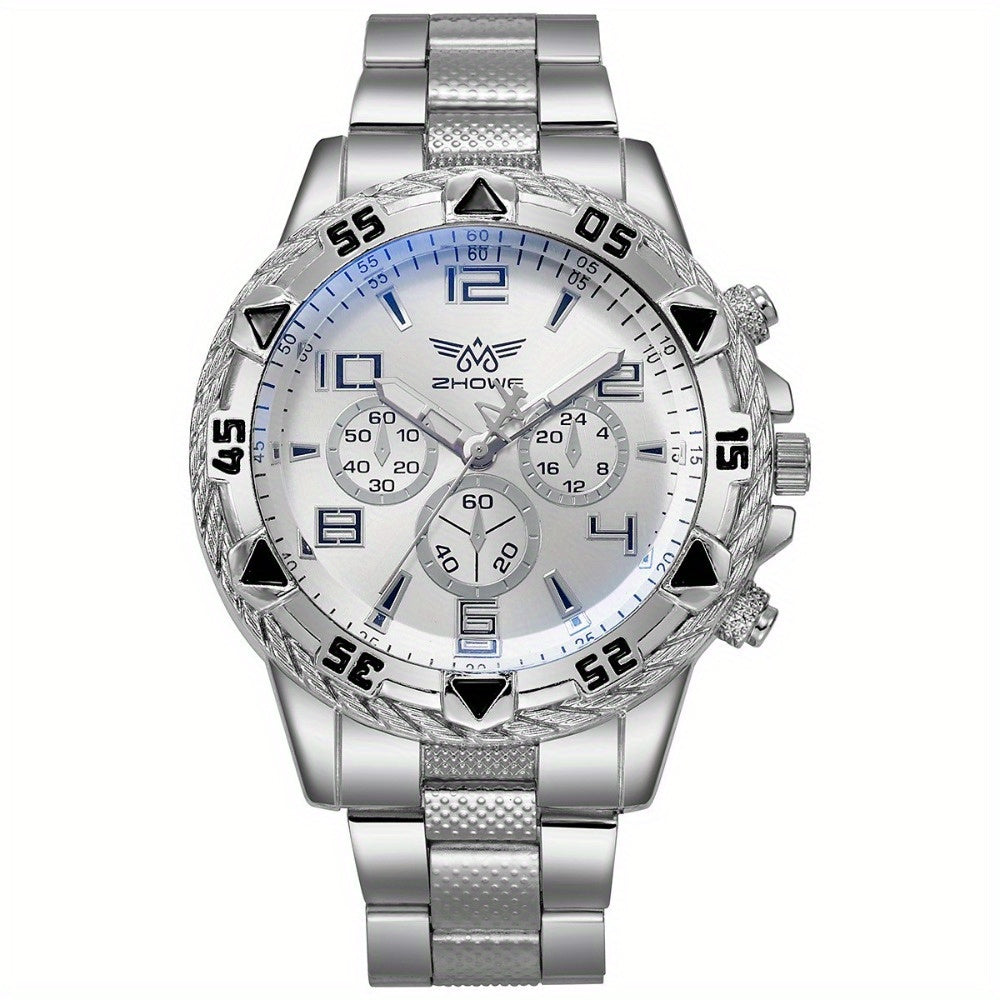Gold Plated Men'S Sport Watch Chunky Case Chrono Function | Bold And Trendy, Without Battery