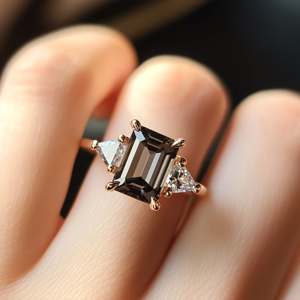 Elegant 925 Sterling Silver Ring Set with Synthetic Synthetic Zirconia, 3 Carats, Suitable for Parties, Anniversaries, And Special Occasions, Luxurious Festive Design, Daily Wear, Everyday Jewelry.Women's Jewelry.Total Weight Of The Product (4.2g)
