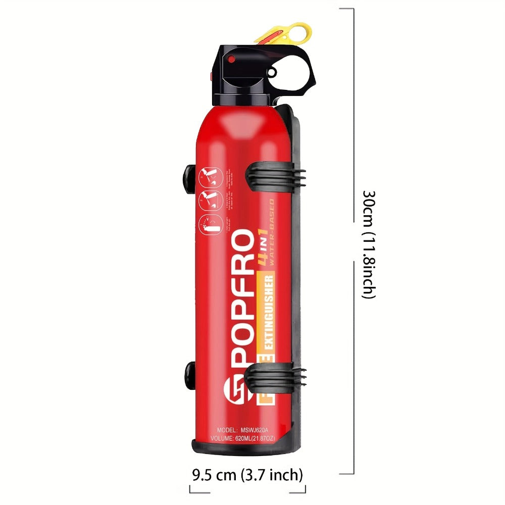 Portable Fire Extinguisher | Home, Garage, Kitchen,  Four-in-One  Fire Extinguisher | for Electrical, Textile And Oil Fires | Non-toxic, Easy to Clean | Wall-mounted
