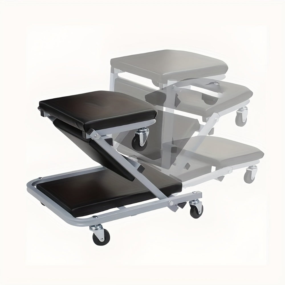 [New Gift for Husband] Mobile Auto Repair Bench (Sold Independently), 36 Inch, Foldable Z-Crawler 2-In-1 Crawling Suit, 300 Pound Capacity, Adjustable Roller Coaster Rolling Folding Car Crawling Suit, New Gift for Husband, With 6 2.5-Inch Wheels, Suitable