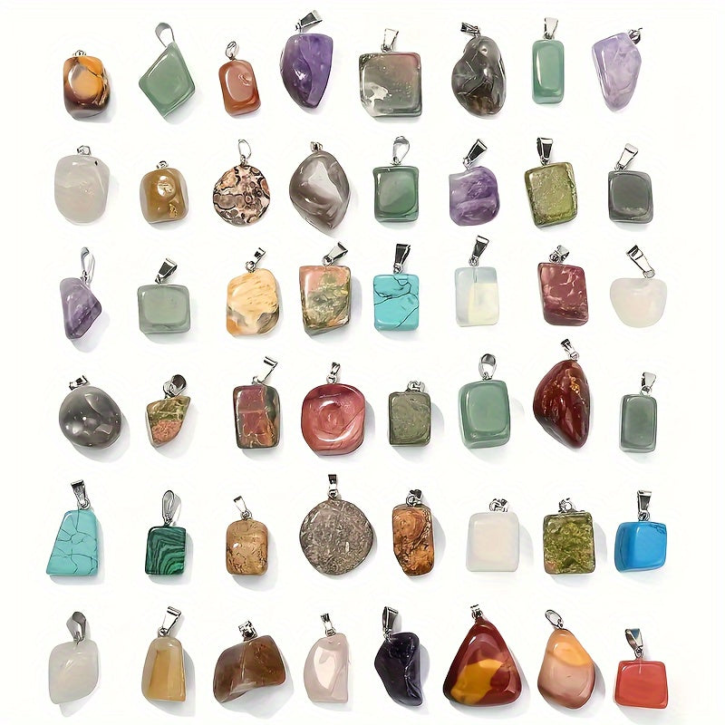 30pcs Irregular Random Agate Pendants | Natural Stone For Jewelry Making, Necklace And Bracelet Additions, Boho Style, Suitable For All Seasons And Occasions