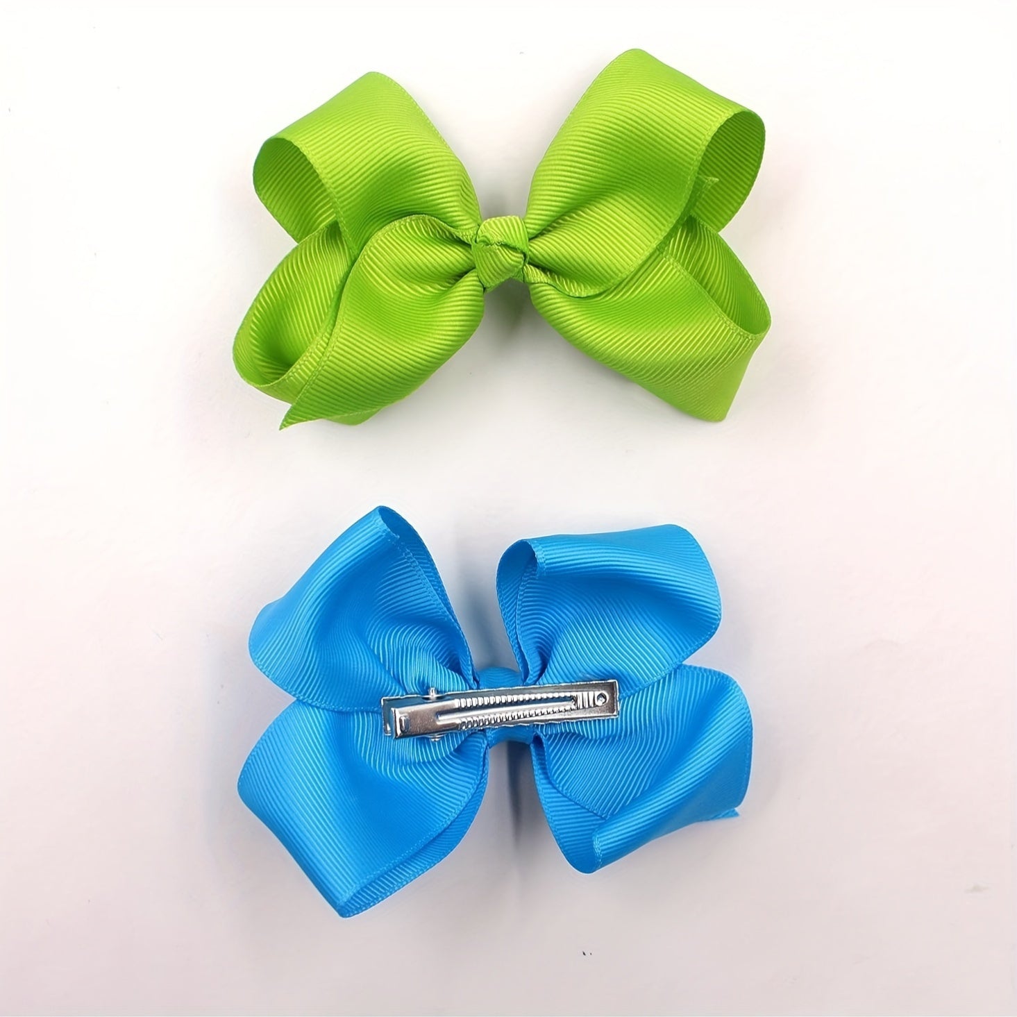 40pcs 4.5 Inch Hair Bows for Clips Grosgrain Ribbon Boutique Hair Bow Alligator Clips for Teens in Pairs