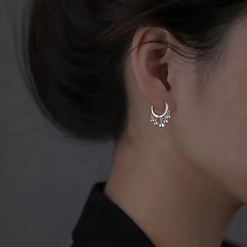 Elegant 925 Sterling Silver Hypoallergenic Hoop Earrings with Zirconia Stones for Women Engagements And Weddings