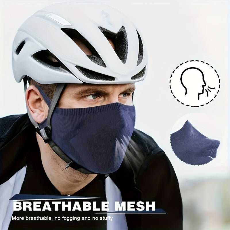 2pcs/Men's Women's Fashion Neck Cover, Breathable Geometric Half Face Mask, Ear Hook, Unisex, Suitable for Outdoor, Cycling, Hiking, Running, Skiing, Cosplay
