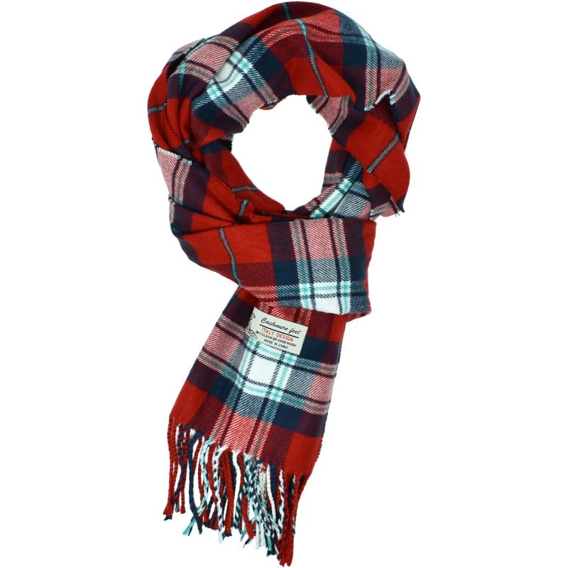 Scottish Stewart Tartan Plaid Luxurious Winter Scarf Soft Cashmere Feel 72"x12", Scottish Heritage Holiday Gift