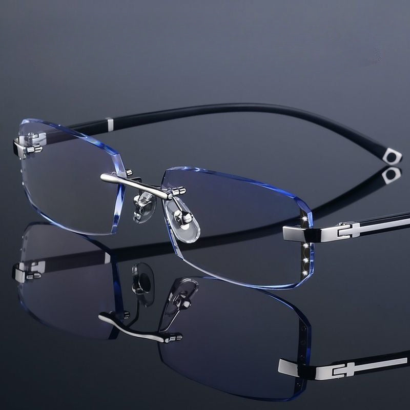 Fashionable Frameless Reading Glasses, Retro Elegant Style, Suitable for Clear Vision Indoors And Outdoors | for Use with Mobile Phone And Computer Screens