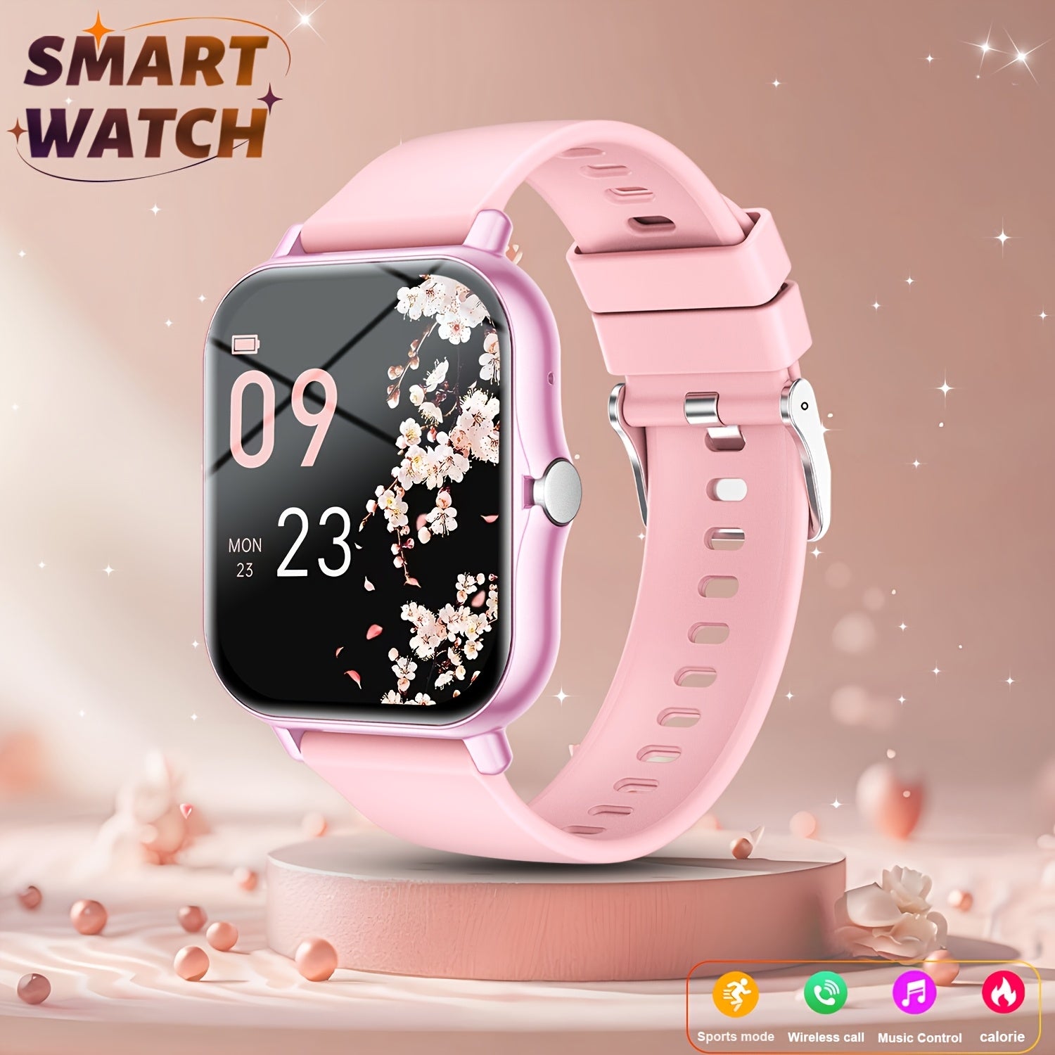 1.83-Inch Smart Watch - Wireless Calling, Music Play, Weather Forecast | Call Alerts, App Notifications, Versatile Watch Faces | Unisex Fitness Tracker, Stylish Sporty Design - Perfect Gift Smartwatch 2026