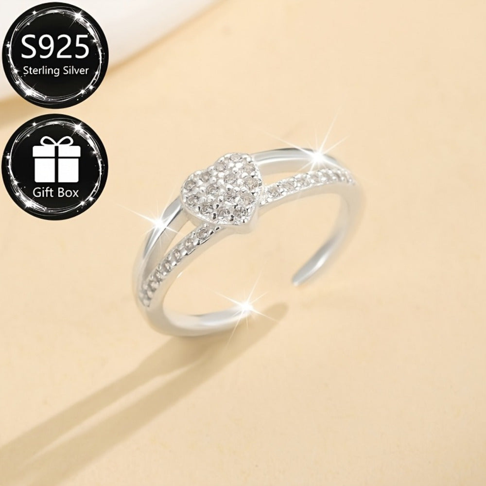 1pc of S925 Sterling Silver Valentine's Day Heart-shaped Anklet, Women's Adjustable Beach Anklet, Summer Party Accessory, Suitable for Summer Wear and Vacation. Total Product Weight: 1.3g