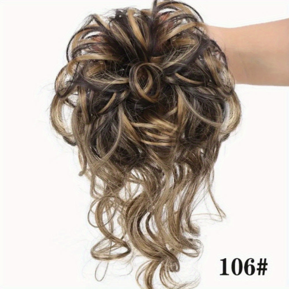 Legant Women's Synthetic Curly Hair Donut Hair Accessory, Costume Wig Bun, Must-Have for Chignon, Ideal for Daily Wear & Cocktail Party Looks, Easy-to-Style Wig