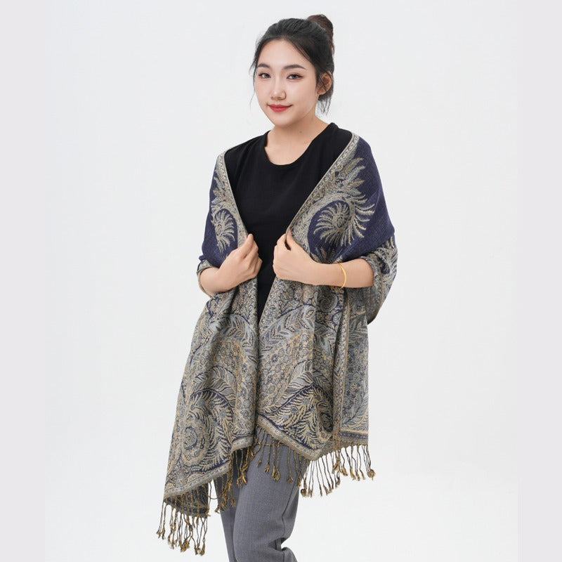 Phoenix Tail Thicker Paisley Pashmina Scarf