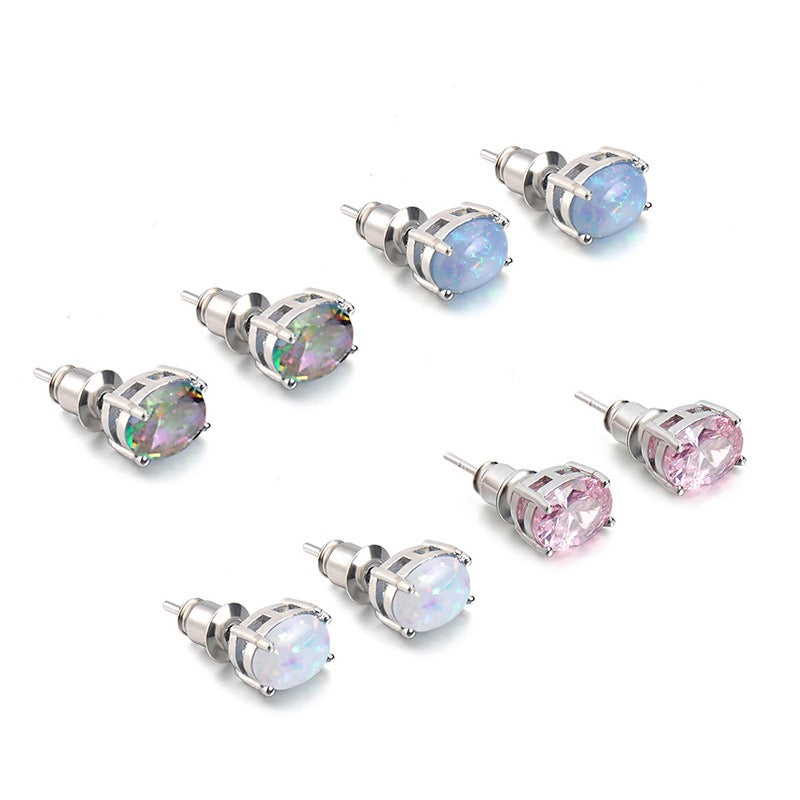 Opal Earring S925 Sterling Silver | Black Opal Jewelry, Birthday and Christmas Gifts for Her, Daily and Vacation Wear