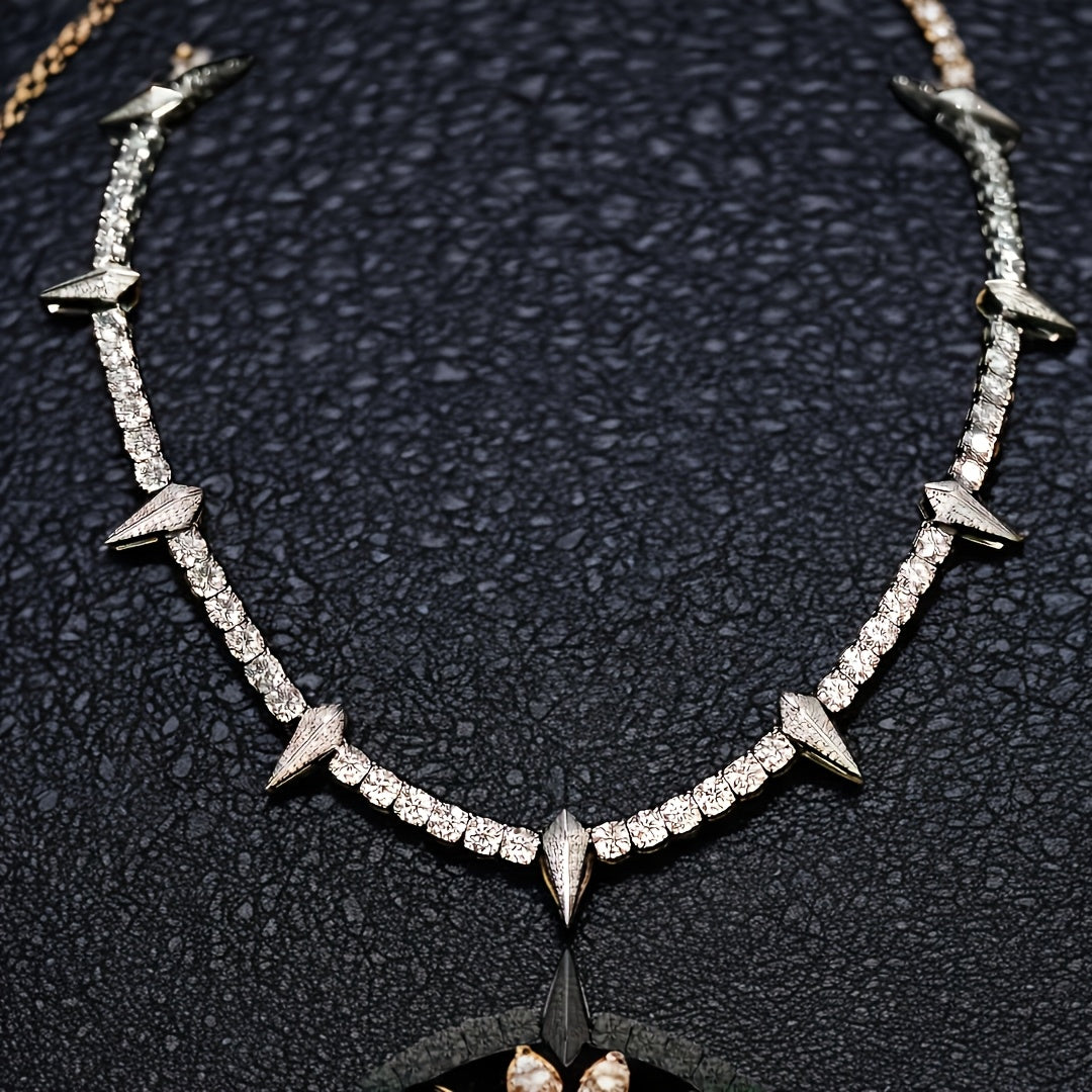 1 Men's Necklace with Wolf Tooth Pendant King of Wakanda Spike Necklace for Christmas New Year Valentine's Day Gift
