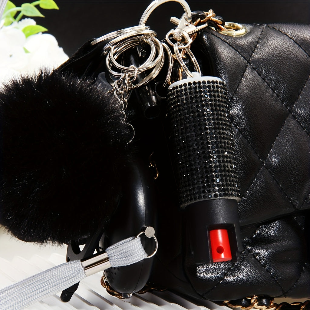 Safety Keychain for Women&Men with Personal Safety Alarm, Safety Keychain Accessories with Whistle, for Your Safety, Protection Keychain Full Set.