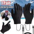1 Pair/2 Pairs USB-Powered Heated Gloves (Continuous Plug-in Required) - Full Finger Touchscreen Gloves for Men & Women, Anti-Slip Electric Hand Warmers for Riding, Skiing, Snowboarding, Hiking, Cycling, Hunting - Christmas Gifts