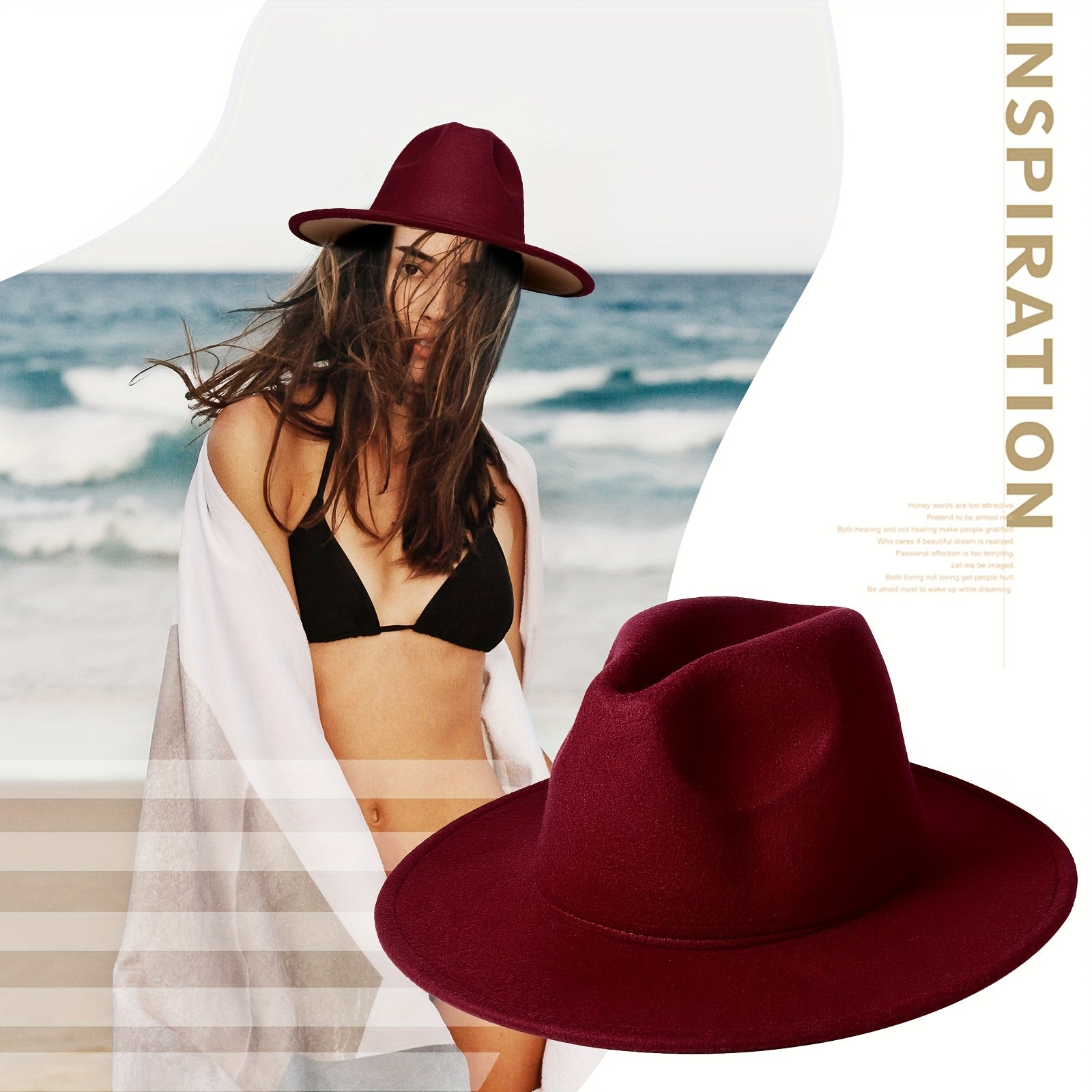 Men's Women's Two Tone Wide Brim Fedora Hat Trilby Panama Jazz Cap
