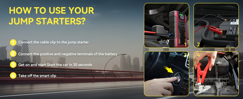[Portable Car Jump Starter] 4000A Portable Car Jump Starter With Air Compressor, Suitable For 12V(8.0L Gas, 6.5L Diesel) Jump Starter Battery PackWith150 PSl Tire Inflator, 12V Car Battery Jump Power With LED Light, Car Accessories Tools, Car Emergency Ki