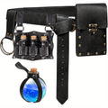 Set of 5 Renaissance-Themed Additions Including a Belt Pouch, Waist Bag, Keyring Hook, And Potion Vials, Perfect for Festival Cosplay Or Halloween Costumes