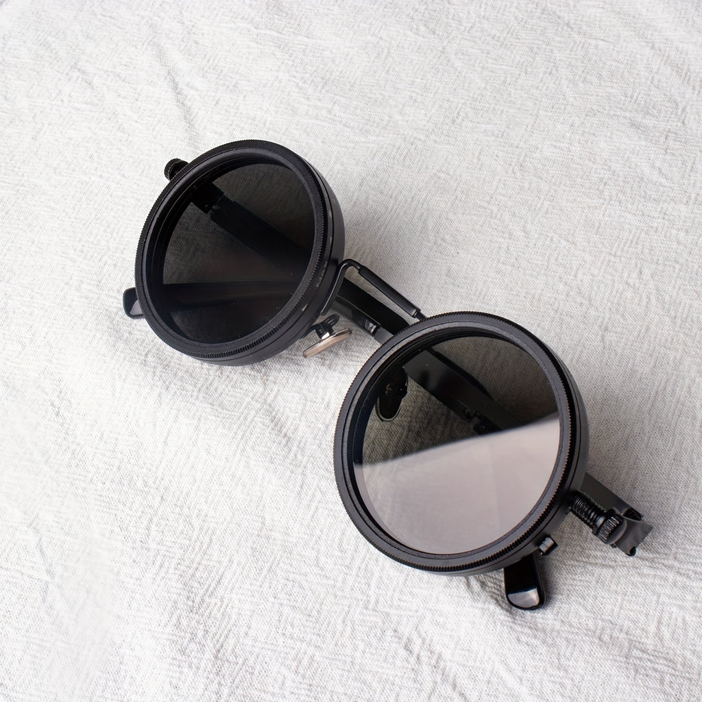 Industrial Punk Style Rotating Dimming Fashion Glasses, Spring Temple, Rotating Dimming, Flexible Adaptation to a Variety of Scenes, High Fashion