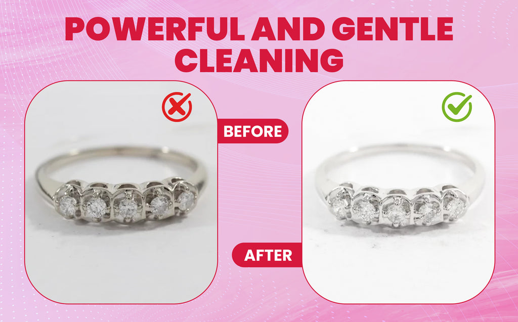 JSP Jewelry Cleaner 8 fl oz – Gold, Silver & Platinum Dip with Brush & Cloth – Fast Acting