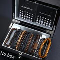A 61pcs Set Featuring Stylish And Minimalist Men'S Bracelets Along with Various Styles of Earrings, Perfect for Boys' Everyday Outings, Trendy Outfits, And As Gifts for Holidays, Brothers, Sons, Or Fathers.
