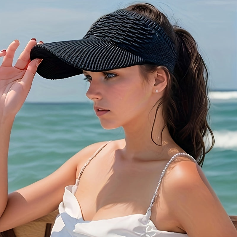 3pcs Set of Women's Sun Hats, Elastic Open-top Sun Hats, Outdoor Activity Sun Hats