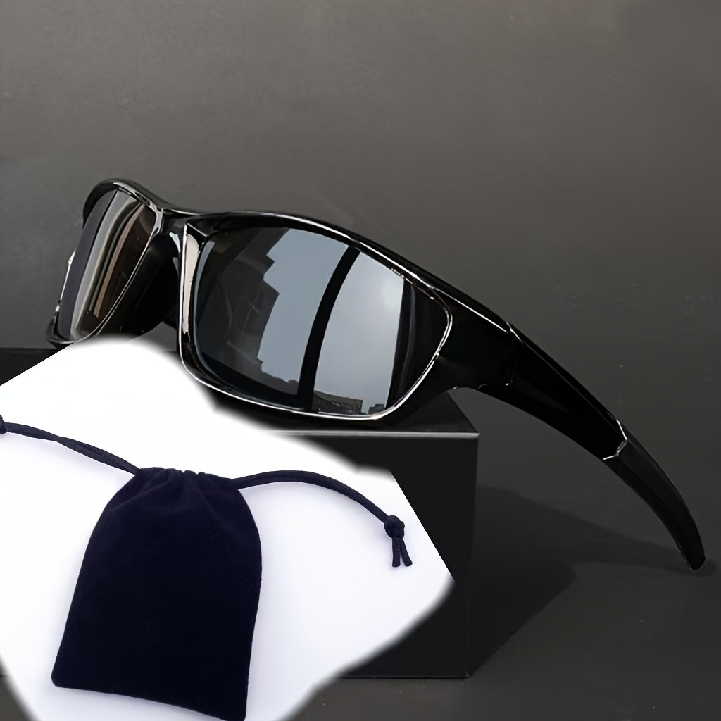 1pc Full-Frame Glasses Suitable for & - Lightweight PC Frame & Lens, Wide Temples (>139mm), Futuristic Modern Eyewear for Daily/Office Use, Holiday Gift (Christmas, Thanksgiving) - Durable Polycarbonate for Social Events