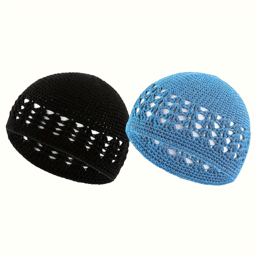 Set of 4 Unisex Beanie Caps Featuring a Thick Knit Design with a Hollowed-Out Wheat Ear Pattern, Made from Acrylic Material. These Skullies And Beanies Come in a Preppy Style with Solid Colors And Slight Stretch, Filled with Fiber for Added Warmth