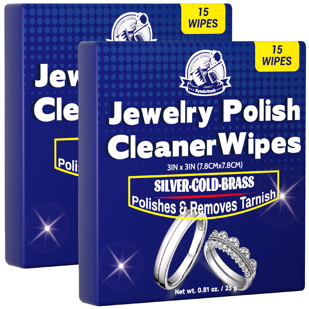 15 Wipes Premium Jewelry Cleaning Cloth Set - Microfiber Polishing Sheets for Golden, Silvery, Rings, Necklaces, Bracelets - Large Surface Care Tool for Daily Shine Maintenance - Restores Luster - Travel & Home Use Compact Travel Design