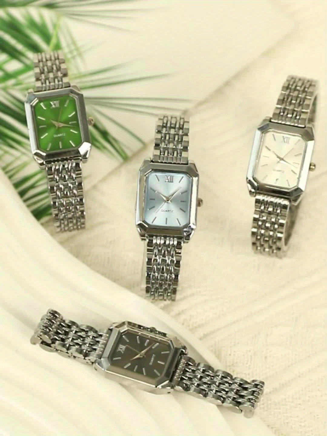 6pcs/Set Women Watches Set And 5pcs Luxury Jewelry for Women Set, Bracelet, Necklace, Earrings For, Ring, Elegant Watches for Women Set, Perfect for Mother'S Day, Valentine'S Day Birthday Gifts for Women, Women'S Watch, Boxes Not Included
