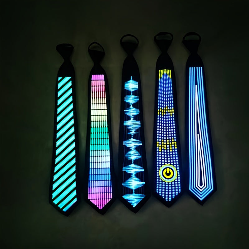[New Product] Voice-activated Light-up Tie, New And Unique Creative Outfits, Festival Dance Nightclub Queue Performance El