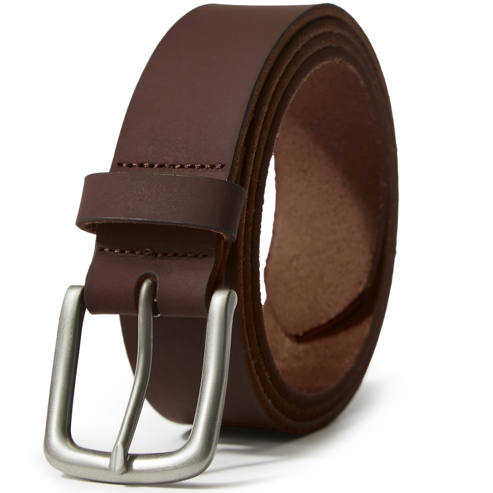 Men's Full Grain Leather Casual Every Day Jeans Belts - Handmade Leather Belt with Gift Box - For Men - Made from Full Grain Leather - Suitable for Everyday Wear - Perfect Gift for Him
