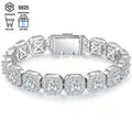 50 Carat(including 2 Carats* 13 Large Moissanite) Moissanite Bracelet, High-end Luxury Sparkling Moissanite Bracelet for Men and Women, Paired with Exquisite Gift Box, Suitable for Birthday Gifts, Fine Jewelry, Lovers' Anniversary Gifts Plat