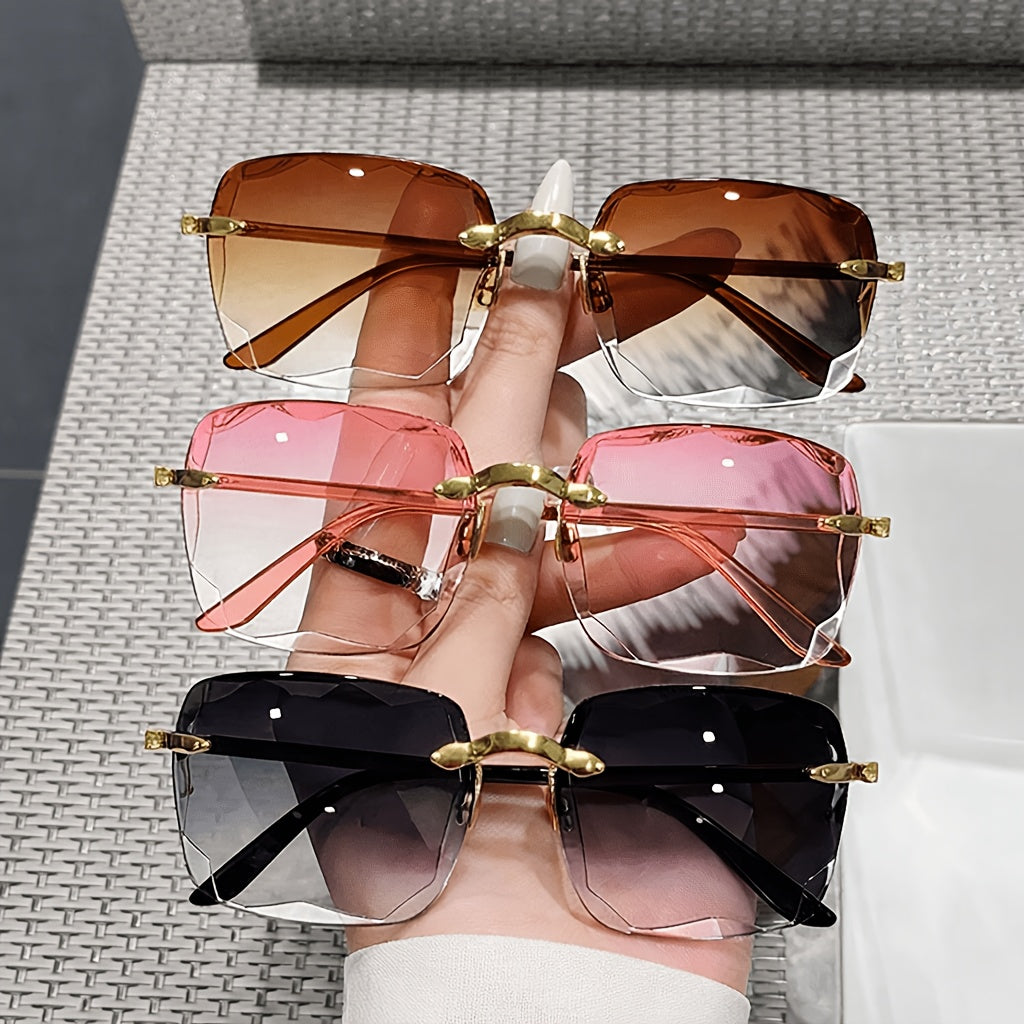 3-Pack Frameless Photochromic Eyewear Suitable for Driving, Work & Parties - Auto-Adjusting Square Fashion Glasses with Scratch-Resistant Lenses, Indoor/ Glasses for Men & Women, Plastic Frame for, & Daily Use