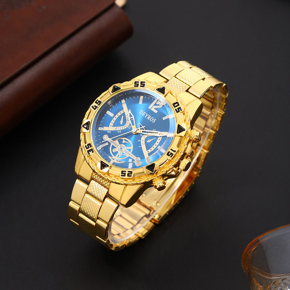 Set of 6 Men'S Watches, Stylish Classic Luxury Quartz Analog Timepieces in Stainless Steel, Perfect Gift Option for Men'S Wrist Watch, Reloj Para Hombre