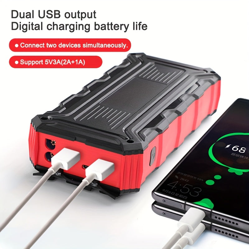 KOPUO 5000A Optional 6000A Car Battery Jump Starter, Battery Jumper Starter Portable (2.38gal Gas/2.11gal Diesel), 65W Charging Jump Box, Portable Car Jump Starter with 160W, Compact, Camping Essentials