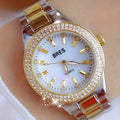 Delicate Rhine-Diamond Women'S Watch Grade Magnificent Butterfly Steel Button Watch Fashion Trend Women'S Watch 1pc