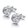 Elegant Cufflinks for Men, French Shirt Business Wedding Cuff Links, Sparkling Suit Accessories, White Blue Red Purple 4-Color Options, Gift for Him