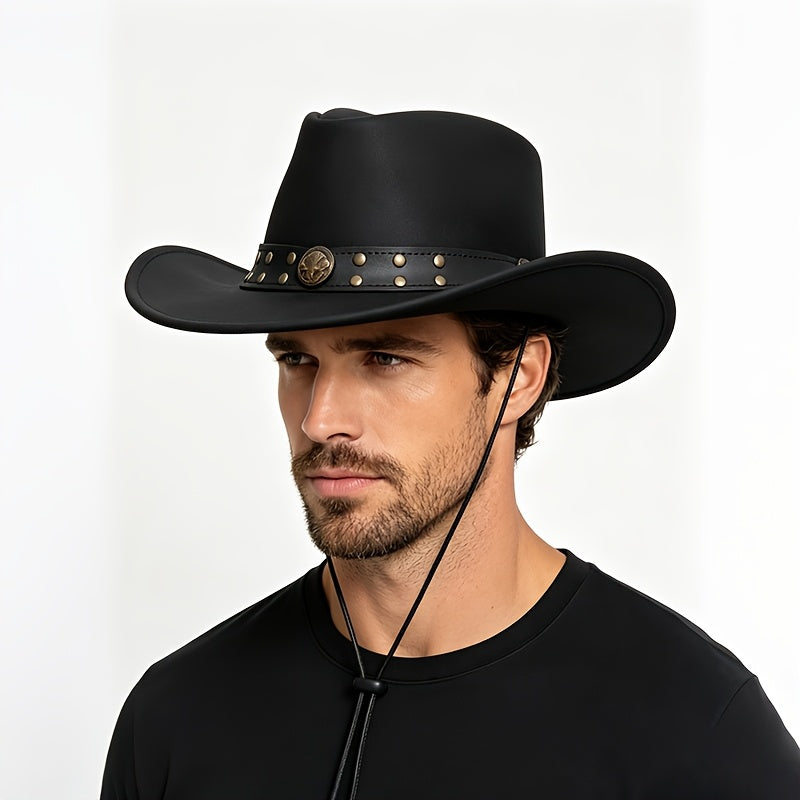Leather Cowboy Hat For Men Women
