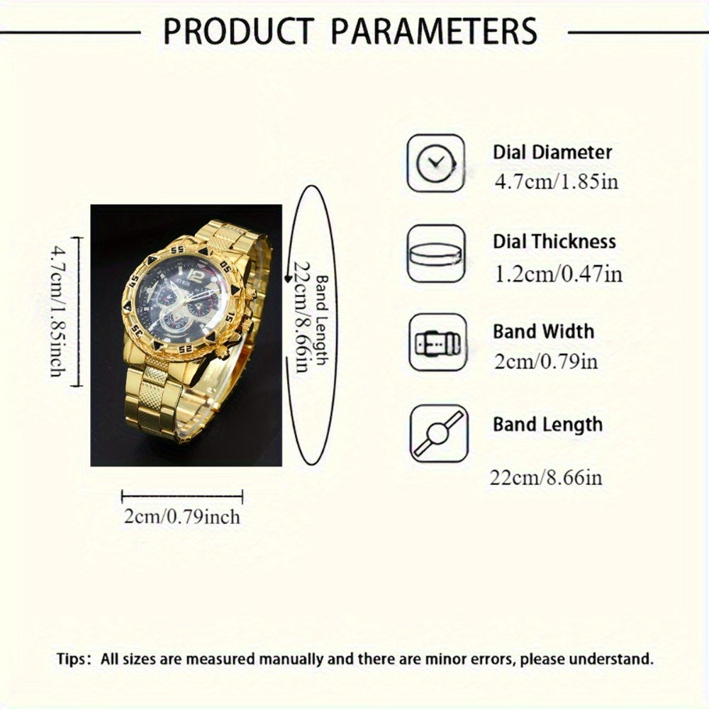 Set of 6 Men'S Watches, Stylish Classic Luxury Quartz Analog Timepieces in Stainless Steel, Perfect Gift Option for Men'S Wrist Watch, Reloj Para Hombre