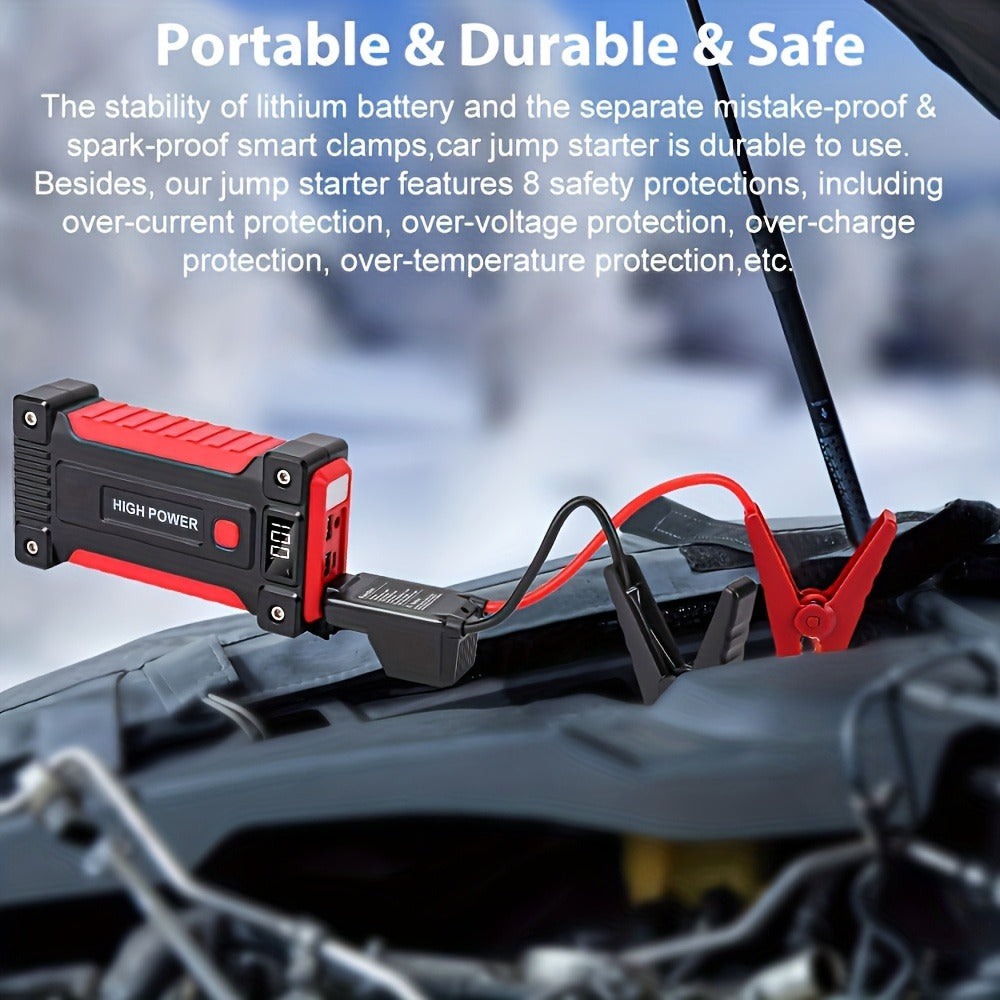 [Portable Power Bank] Jump Starter Power Pack, 1600A/3000A/3500A Car Battery Booster 12V Portable Car Jump Starter Power Bank for Gas N Diesel Cars, with USB Charge Ports And LED Flashlight